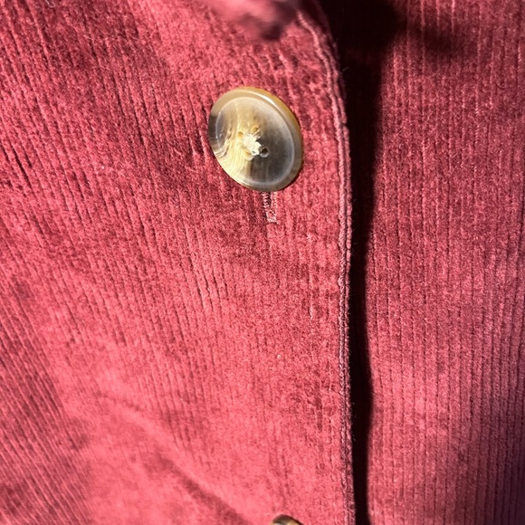 Women's Burgundy Corduroy Jacket- L - Picture 6 of 16
